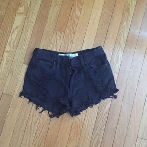 High-waisted shorts